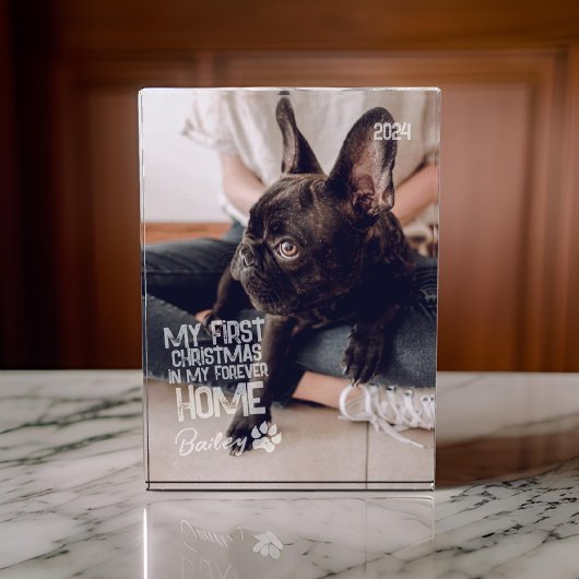 Pet's Eerste Kerstmis voor altijd Thuis Moderne Gr Fotoblokken