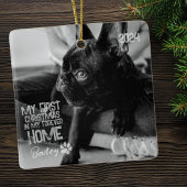 Pet's Eerste Kerstmis voor altijd Thuis Moderne Gr Keramisch Ornament