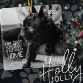 Pet's Eerste Kerstmis voor altijd Thuis Moderne Gr Keramisch Ornament