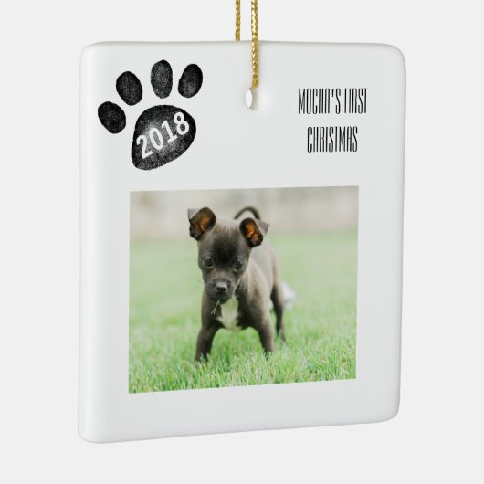 Pet's First Christmas Custom Ornament hond of kat (Rechts)