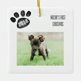 Pet's First Christmas Custom Ornament hond of kat