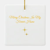 Pet's First Christmas in Forever Home Modern Keramisch Ornament (Achterkant)