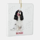 Pet's First Christmas in Forever Home Modern Keramisch Ornament (Rechts)