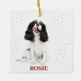 Pet's First Christmas in Forever Home Modern Keramisch Ornament