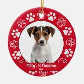 Pet's First Christmas Paw Print Ornament (Voorkant)