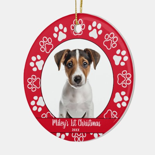 Pet's First Christmas Paw Print Ornament (Links)