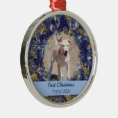 Pets First KerstBlue Wreate Metalen Ornament (Rechts)