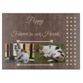 Pets Forever bruin en roomfotoglas Snijplank (Voorkant)