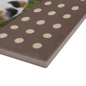 Pets Forever bruin en roomfotoglas Snijplank (Hoek)