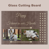Pets Forever bruin en roomfotoglas Snijplank