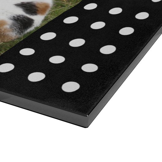 Pets Forever zwart-wit fotoglas Snijplank (Hoek)