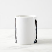 Pet's Modern Cool Typography Naam en foto Magische Mok (Center)