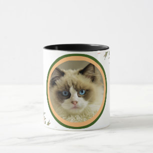Pet's Modern Cool Typography Naam en foto Mok