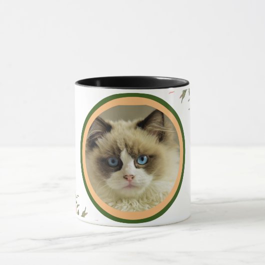 Pet's Modern Cool Typography Naam en foto Mok (Midden)
