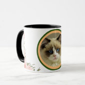 Pet's Modern Cool Typography Naam en foto Mok (Voorkant links)