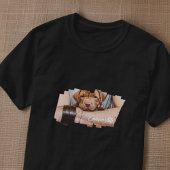 Pet's Modern Grunge Cool Typography Naam Foto Paw T-shirt
