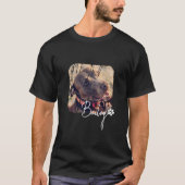 Pet's Modern Simple Cool Grunge Naam en foto T-shirt (Voorkant)