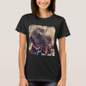 Pets Modern Simple Cool Nge Name And Photo T-shirt (Voorkant)