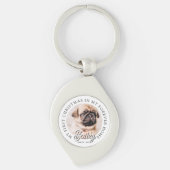 Pet's My First Christmas in Forever Home Modern Sleutelhanger (Voorkant)