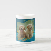 pets name elegant typography & photo porselein kop (Voorkant)