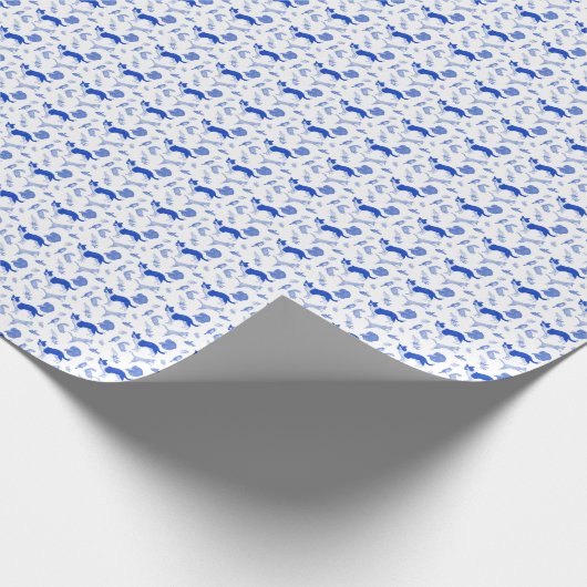 Pets on Parade (Blue)  Cadeaupapier (Hoek)