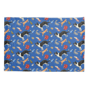 Pets on Parade Pillow Hoesje (op blauw) Kussensloop