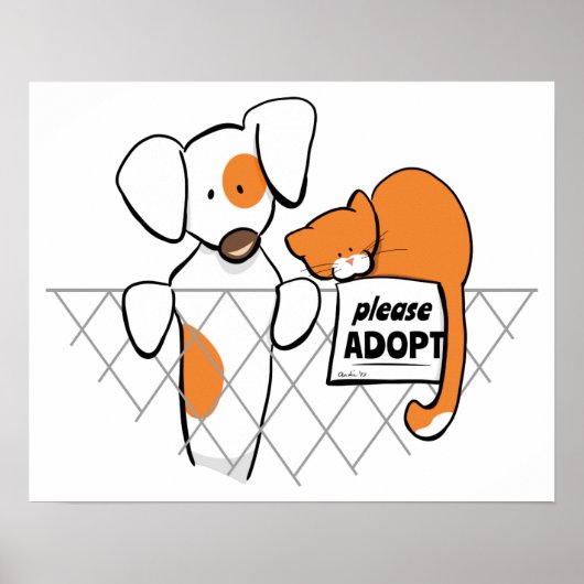 Pets patch & Rusty™ aannemen Poster (Voorkant)