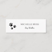 Pets Paw Prins Dog Walker Simple Mini Visitekaartje (Voorkant)