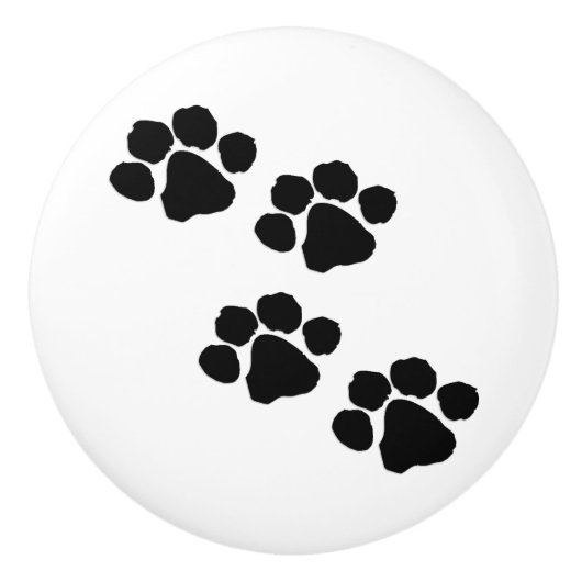 Pets Pawprinters Keramische Knop (Voorkant)