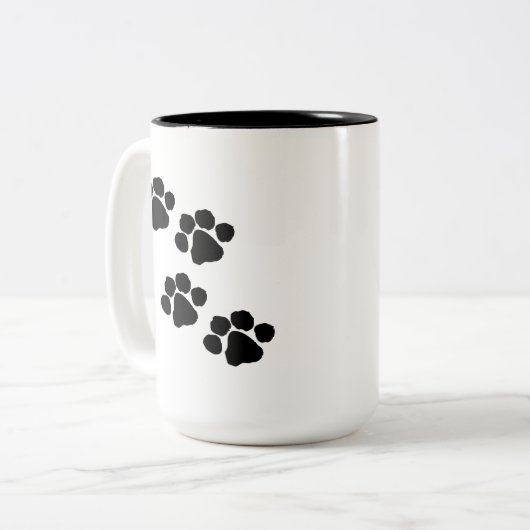 Pets Pawprinters Tweekleurige Koffiemok (Voorkant links)