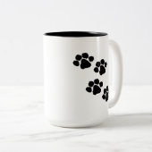 Pets Pawprinters Tweekleurige Koffiemok (Voorkant rechts)