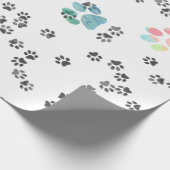 Pets Pawprints Cadeaupapier (Hoek)