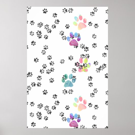 Pets Pawprints Poster (Voorkant)