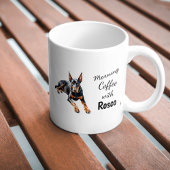 Pets Photo Doberman Coffee Black Personalize Mok