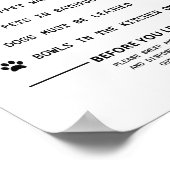 pets-regels ondertekenen poster (Hoek)