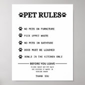 pets-regels ondertekenen poster (Voorkant)