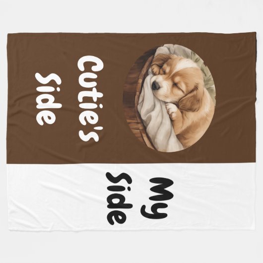 Pet's Side | Mijn kant Fleece Deken (Voorkant (Horizontaal))