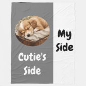 Pet's Side | Mijn kant Fleece Deken (Voorkant)