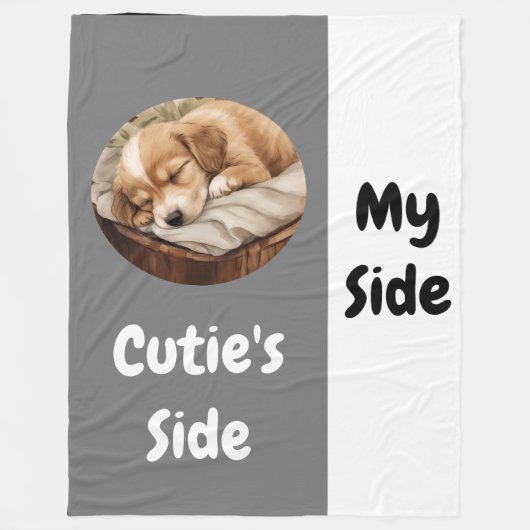 Pet's Side | Mijn kant Fleece Deken (Voorkant)