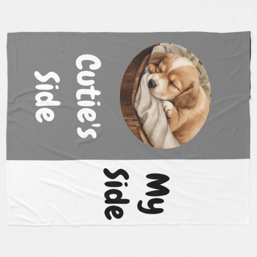 Pet's Side | Mijn kant Fleece Deken (Voorkant (Horizontaal))