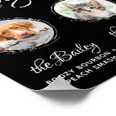 Pets Signature Drinken Black 3 Photo Wedding Bar Poster (Hoek)