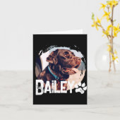 Pets Simple Modern Cool Nge Name And Photo  Kaart (Gele Bloem)