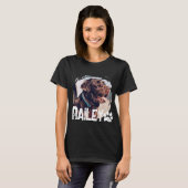 Pets Simple Modern Cool Nge Name And Photo  T-shirt (Voorkant volledig)