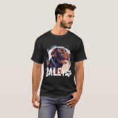 Pets Simple Modern Cool Nge Name And Photo  T-shirt (Voorkant volledig)