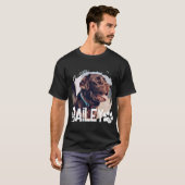 Pets Simple Modern Cool Nge Name And Photo T-shirt (Voorkant volledig)