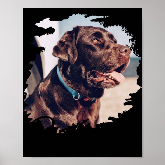 Pets Simple Modern Cool Tygraphy Name And Photo  Poster (Voorkant)