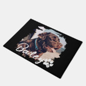 Pet's Simple Modern Cool Typografie Naam en foto Deurmat (Schuin)