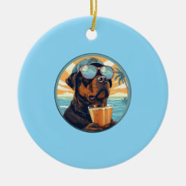 Pet's Simple Modern Cool Typografie Naam en foto Keramisch Ornament