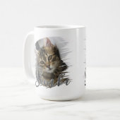 Pet's Simple Modern Cool Typografie Naam en foto Koffiemok (Voorkant links)