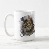 Pet's Simple Modern Cool Typografie Naam en foto Koffiemok (Links)